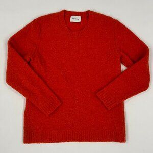 Harmony Red Bouclé Knit Sweater – Crewneck